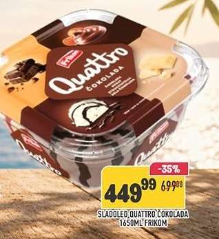 Sladoled Quattro čokolada 1650ml Frikom
