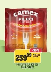 Pileća viršla hot dog