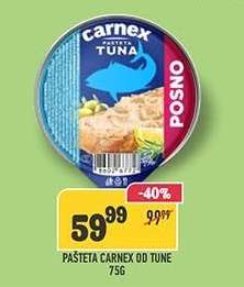 PAŠTETA CARNEX OD TUNE 75G