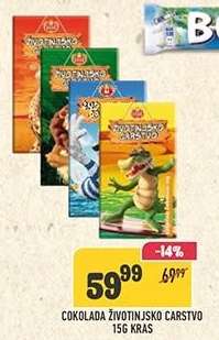 Čokolada Životinjsko Carstvo 15g Kraš