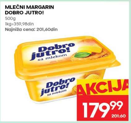 MLEČNI MARGARIN Dobro jutro