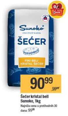 Sećer kristal beli Sunoko 1kg