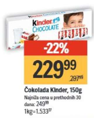 Čokolada Kinder 150g