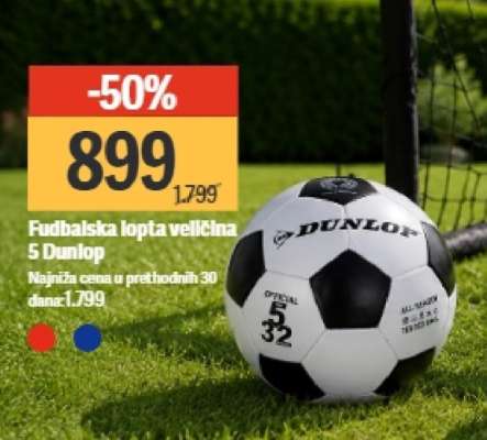 Fudbalska lopta Veličina 5 Dunlop