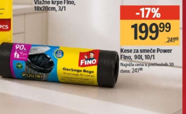 Kese za smeće Power Fino, 90l, 10/1