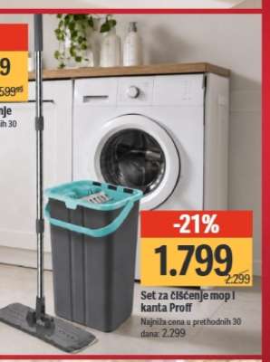 Set za čišćenje mop i kanta Proff
