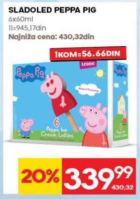 SLADOLED PEPPA PIG