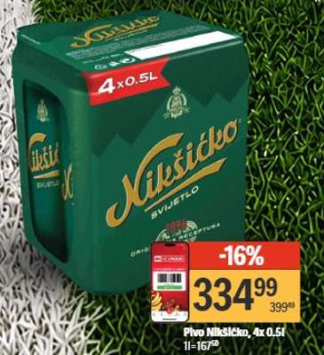 Pivo Nikšićko 4x 0.5l