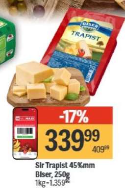 Sır Trapist 45%mm Blıser, 250g