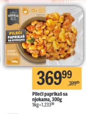 Pileći paprikaš sa njokama, 300g