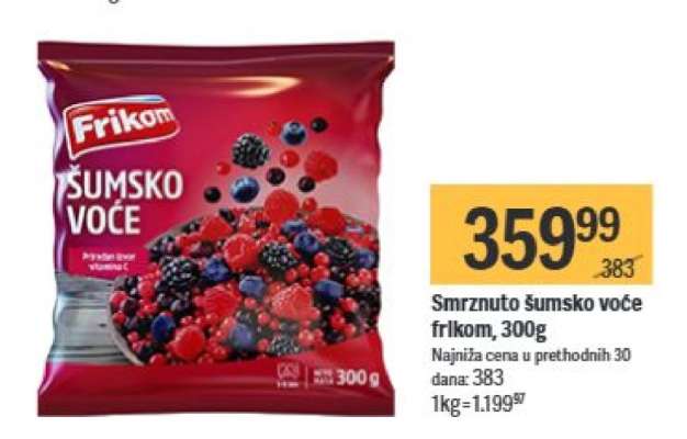Smrznuto šumsko voće Frikom, 300g