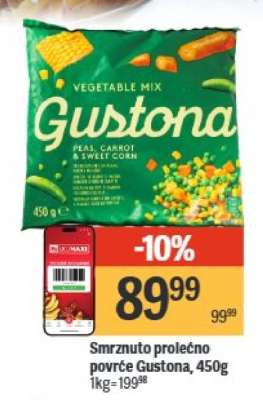 Smrznuto prolećno povrće Gustona, 450g