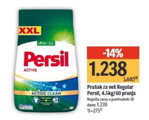 Prašak za veš Regular Persil, 4.5kg/60 pranja