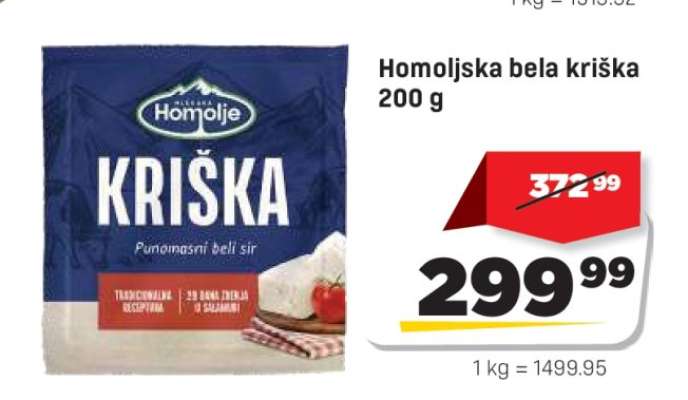 Homoljska bela kriška 200 g
