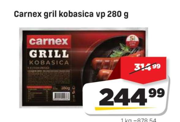 Carnex gril kobasica vp 280 g