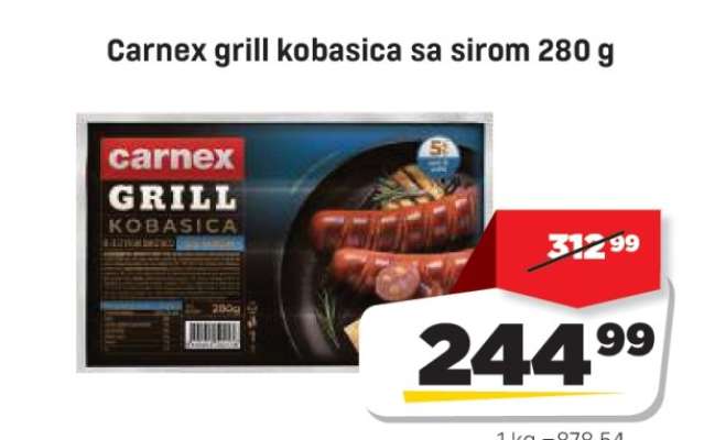 Carnex grill kobasica sa sirom 280 g