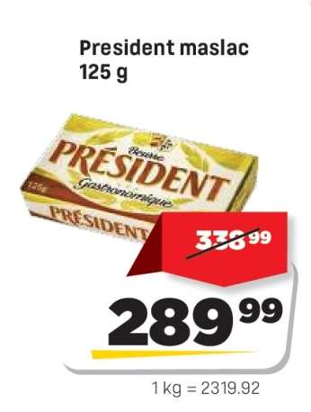 President maslac 125 g