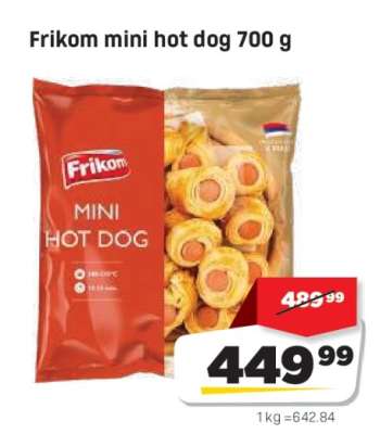 Frikom mini hot dog 700 g