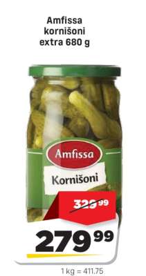 Amfissa kornišoni extra 680 g
