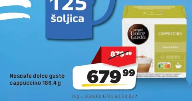 Nescafe dolce gusto cappuccino 186,4 g