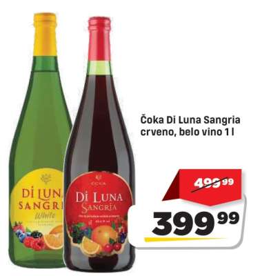 Čoka DI Luna Sangria crveno, belo vino 1l