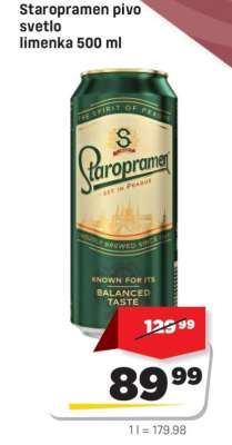Staropramen pivo svetlo