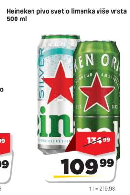 Heineken pivo svetlo limenka više vrsta 500 ml