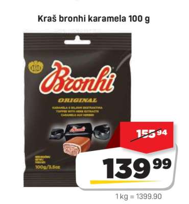 Kraš bronhi karamel 100 g