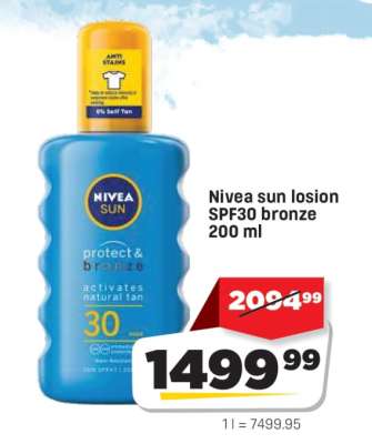 Nivea sun losion SPF30 bronze 200 ml