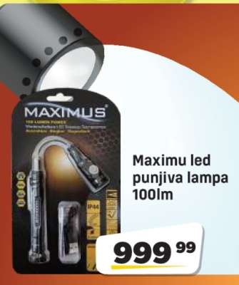 Maximus LED punjiva lampa 100lm