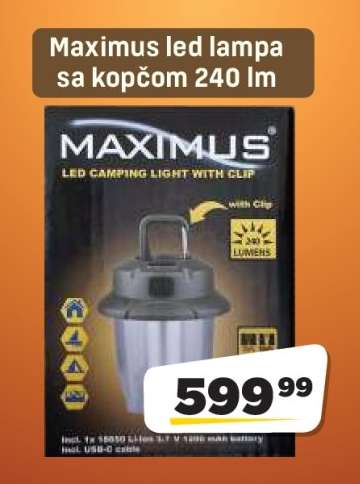 Maximus LED lampa sa kopčom 240 lm