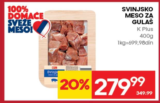 SVINJSKO MESO ZA GULAŠ