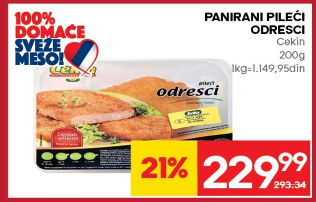 Panirani pileći odresci