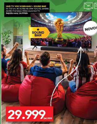 UHD TV VOX 50SBV684U + SOUND BAR