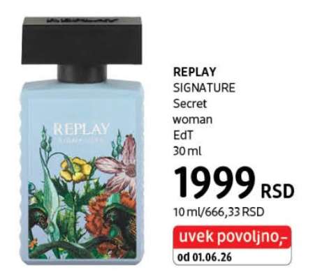 REPLAY SIGNATURE Secret woman EdT 30 ml