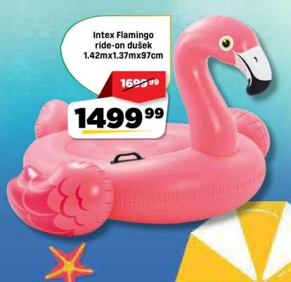 Intex Flamingo ride-on dušek