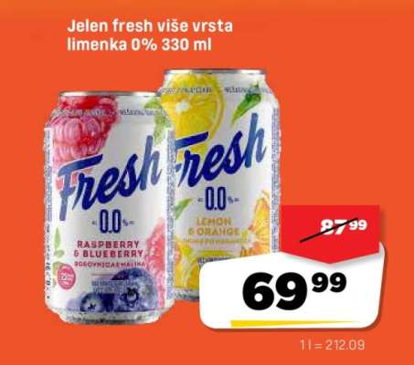 Jelen Fresh višestruka vrsta limenka 0% 330 ml