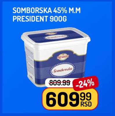 Somborska 45% M.M President 900g