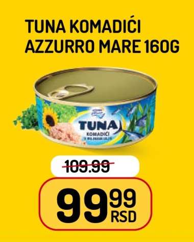 Tuna Komadići Azzurro Mare 160g
