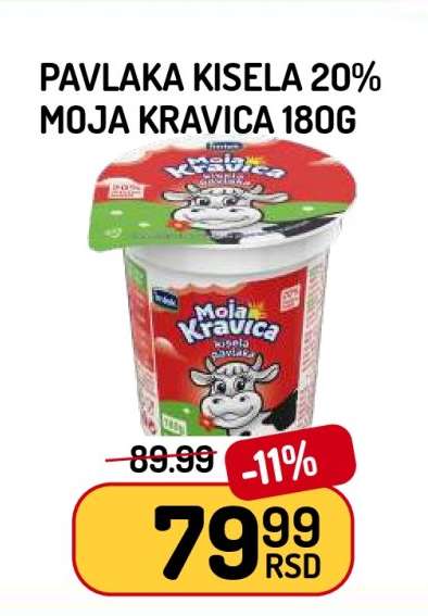Pavlaka Kisela 20% Moja Kravica 180g