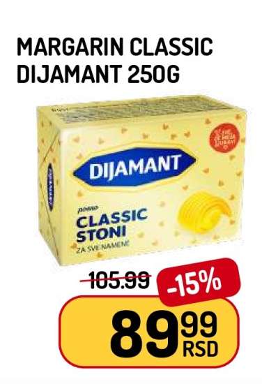 Margarine Classic Dijamant 250g