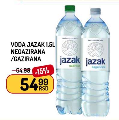 Voda Jazak 1.5l negazirana/gazirana