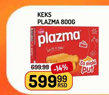 Keks Plazma 800g