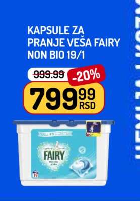 Kapsule za pranje veša Fairy Non Bio 19/1