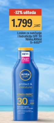 Losion za sunčanje i hidrataciju SPF 30 Nivea
