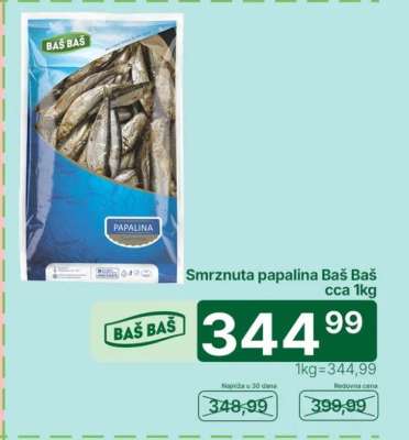 Smrznuta papalina Baš Baš cca 1kg