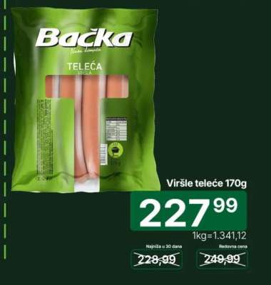 Viršle teleće 170g