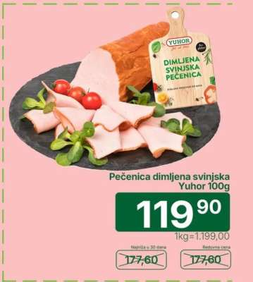 Pečenica dimljena svinjska Yuhor 100g