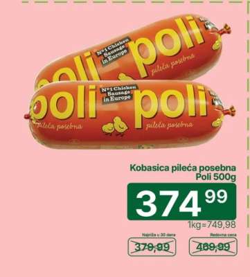 Kobasica pileća posebna Poli 500g