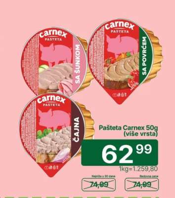 Pašteta Carnex 50g (više vrsta)